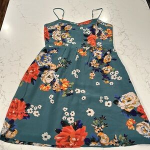 Anthropologie Floral Silk Dress